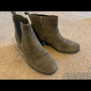 Clark’s Soft Cushion collection suede booties.